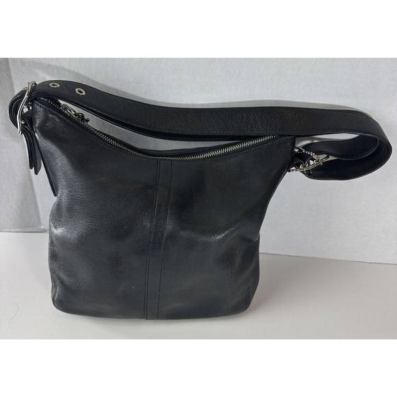 Coach Black Leather Slim Legacy Crossbody Shoulder Bag Adjustable 9326 Purse - Picture 4 of 16